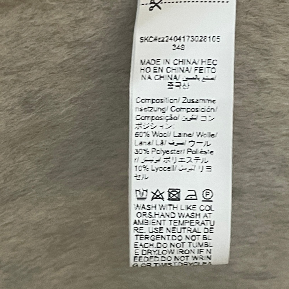 MOTF Premium Wool Blend Longline Overcoat Oatmeal Beige Minimalist Coat Size M - Picture 9 of 11